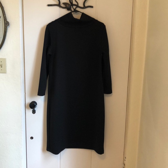 Long sleeve quilted black dress, size L - Picture 4 of 7